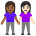 women holding hands, medium-dark skin tone, light skin tone